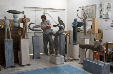 Christopher in his studio