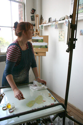 Judith at work in her studio